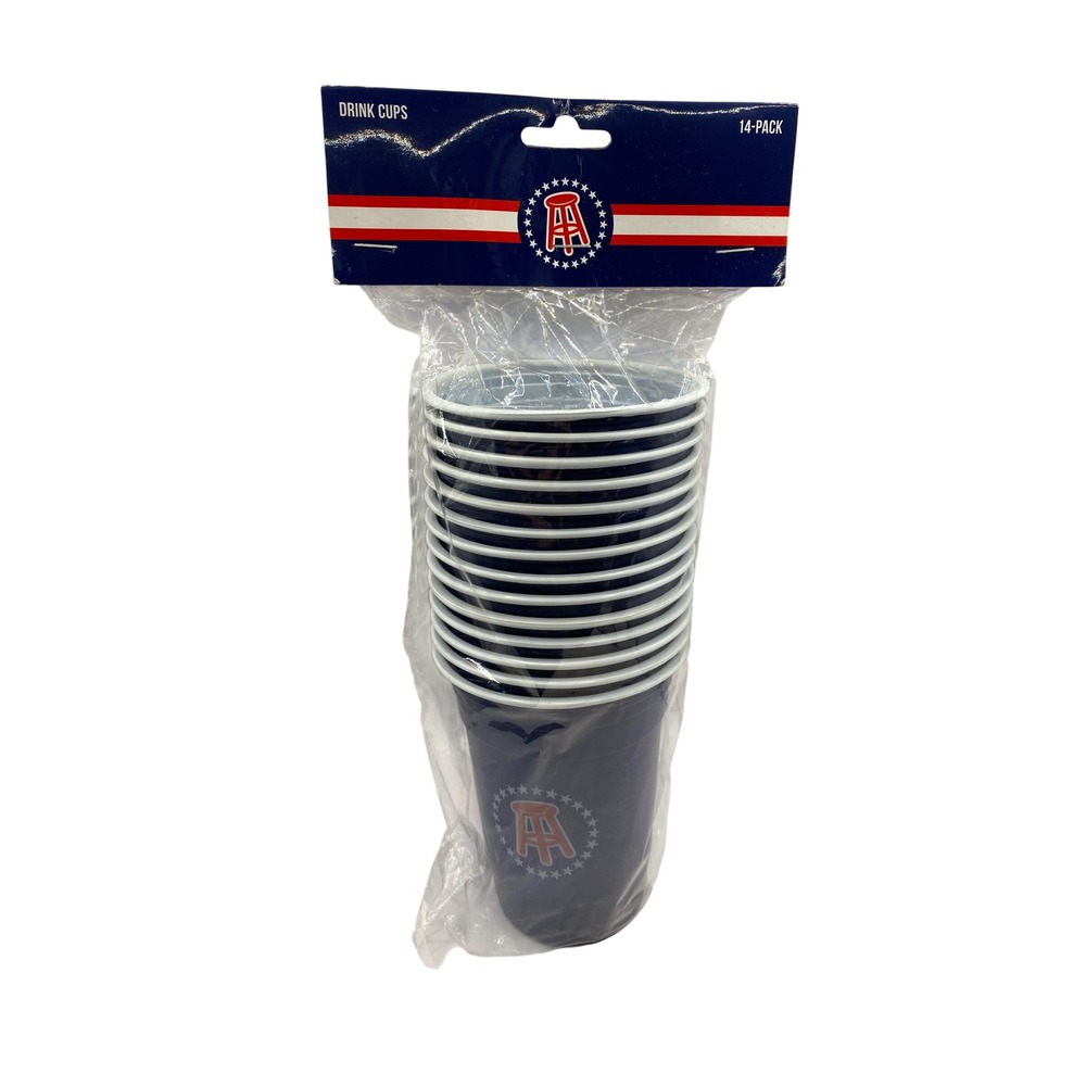 Beer Pong Barstool Sports 14 Pack Blue Drink Cups‎ Party Supplies New Flip Cup